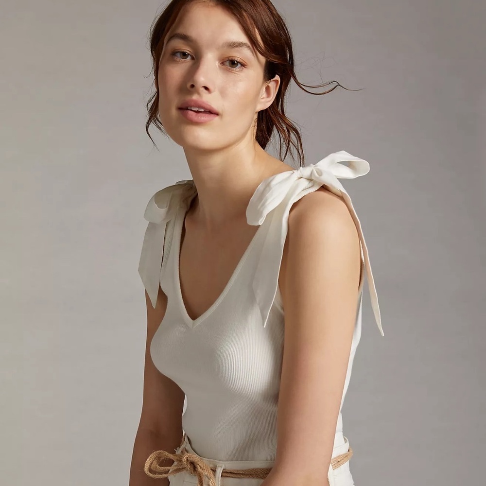 Anthropologie Maeve The Rafaela Bow-Tie Tank (NWT)